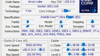 Прототип Core Ultra K: 5 ГГц, Intel 4, без AVX-512