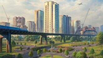 В Cities: Skylines реконструировали развязку Краков-Мистшейовице