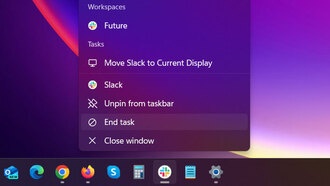 Опция «Завершить задачу» в Windows 11