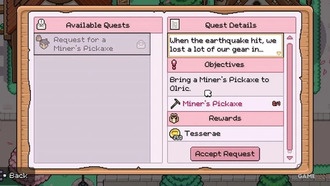 Запрос на руководство по заданию «Кирка шахтера»