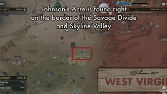 Как найти Johnson's Acre в Fallout 76