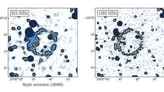 Наблюдения MeerKAT обнаружили таинственное слабое радиокольцо