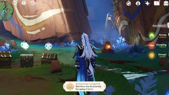 Получите достижение «Разбросанные, ускользающие цвета» в Genshin Impact