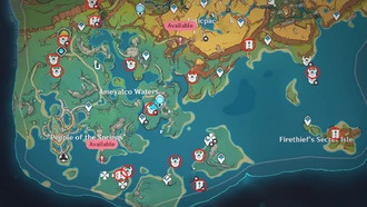 Расположение лазурного обсидианового кольца / фрагментов в Genshin Impact