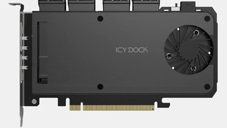 Icy Dock представляет 4-слотовый адаптер M.2 для твердотельных накопителей PCIe 5.0: до 56 ГБ/с