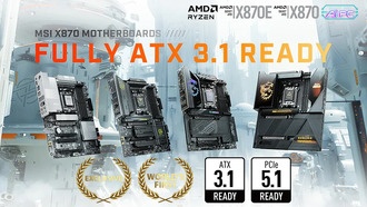 MSI представляет первые в мире материнские платы ATX 3.1 Ready на базе чипсета AMD X870/X870E