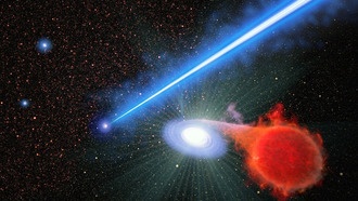 Хаббл обнаружил, что луч черной дыры способствует звездным извержениям