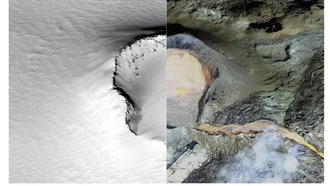 Исследователи обнаружили первые свидетельства существования вулканического конуса брызг на Марсе