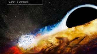 Черная дыра уничтожает звезду и преследует другую