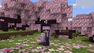 Как получить древесину цветущей вишни в Minecraft