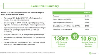 Seagate Technology сообщает финансовые результаты за первый квартал 2025 года