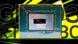 Возможный графический процессор NVIDIA GeForce RTX 5080 для ноутбука на фото