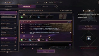 Throne and liberty: Кодекс по исследованию сокровищ бассейна Фоноса