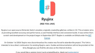 Эмулятор коммутатора Ryujinx может продолжить свое существование в посмертном форке проекта