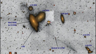 Обнаружен новый удлиненный и слабый приливной хвост