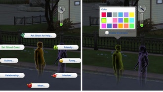 Как настроить цвет сима-призрака в The Sims 4
