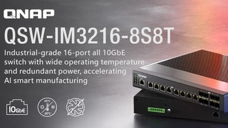 QNAP представил промышленный коммутатор QSW-IM3216-8S8T