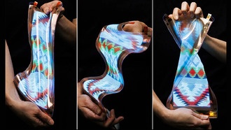 Растягивающийся дисплей LG увеличивается на 50%