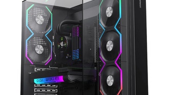 GameMax представляет корпус Infinity Pro с двумя камерами и панорамным обзором