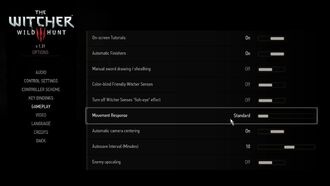Как переключить настройки движения в Ведьмаке 3