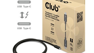 Club3D представляет кабель CAC-2501 Thunderbolt 5 с поддержкой 8K@240 Гц и 240 Вт PD