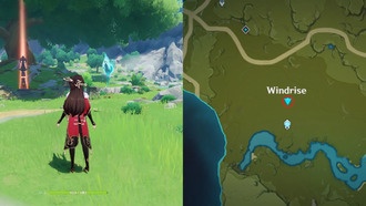 Genshin Impact: Расположение анемокулюсов на холме Галесонг