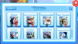 Все награды за зимнее событие Spotlight в Roblox