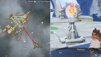 Как собрать горящие огненные камни в Genshin Impact