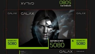 Коробка видеокарты GALAX GeForce RTX 5080 на CES 2025