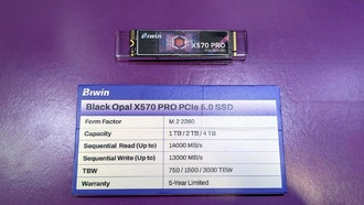 BiWin демонстрирует Black Opal X570 Pro 4TB PCIe 5.0 SSD с SM2508