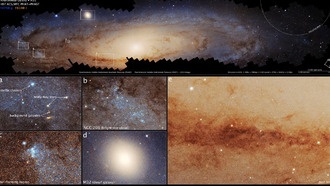 Панорама галактики Андромеды демонстрирует сотни миллионов звезд