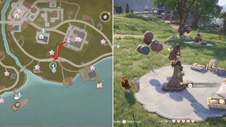 Расположение пикникового одеяла в Infinity Nikki