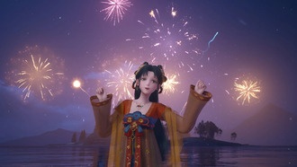 Как сделать фото на фоне грандиозного фейерверка в Infinity Nikki
