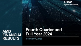 AMD сообщает финансовые результаты за четвертый квартал и весь 2024 финансовый год