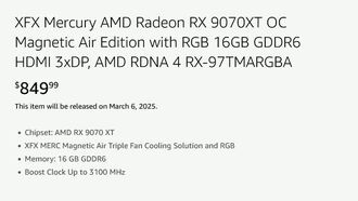 Ритейлер продаёт видеокарты RX 9070 и RX 9070 XT