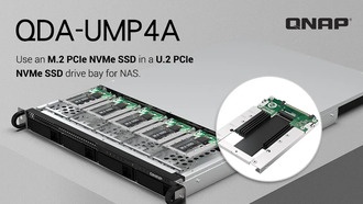 QNAP выпускает адаптер M.2 PCIe NVMe SSD для 2,5-дюймового U.2 SSD для NAS