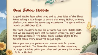 «Tales of the Shire: A The Lord of The Rings Game» перенесена на 29 июля