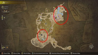 Расположение укрытия Wingdrake в Monster Hunter Wilds