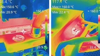 Перегрев 16-контактного разъёма RTX 5090 — 150 °C