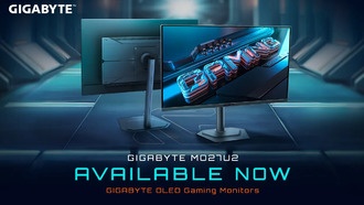 GIGABYTE объявляет о выпуске игрового монитора MO27U2 4K 240 Гц QD-OLED