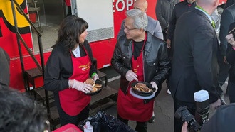 Глава Nvidia посетил закусочную перед GTC 2025