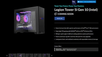 Lenovo Legion Tower 5i Gen 10 с видеокартами GeForce RTX 5060 Ti и 5060 скоро в продаже