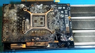 Обугленная видеокарта RTX 4070 стала жертвой блока питания без функции защиты
