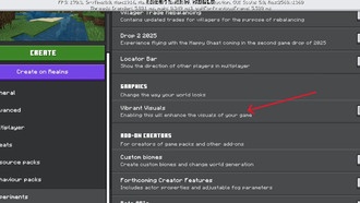 Как включить яркие визуальные эффекты в Minecraft