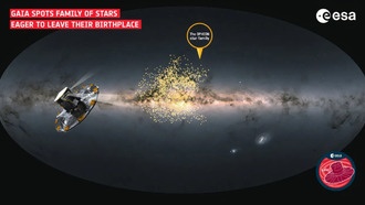 Gaia замечает странную семью звезд, отчаянно желающих покинуть дом