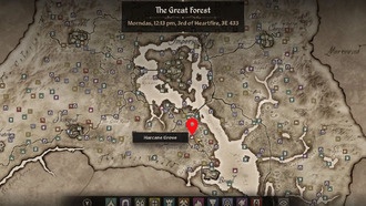 Расположение ездового животного единорога в Oblivion Remastered