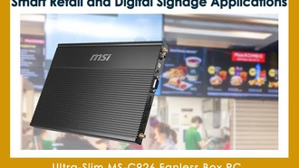 MSI выпускает сверхтонкий безвентиляторный ПК MS-C926 для интеллектуальной розничной торговли и цифровых вывесок