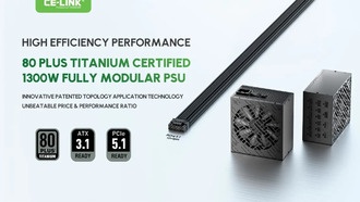 CE-LINK представляет полностью модульный игровой блок питания ATX 3.1 мощностью 1300 Вт, получивший сертификат 80 Plus Titanium