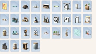 Все предметы в наборе для уборки кухни The Sims 4