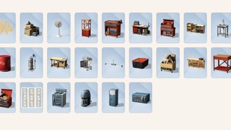 Все предметы в наборе The Sims 4 Restoration Workshop